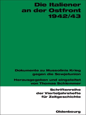 cover image of Die Italiener an der Ostfront 1942/43